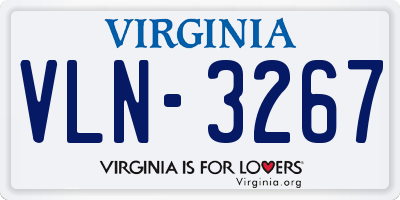 VA license plate VLN3267