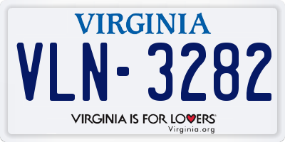 VA license plate VLN3282