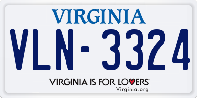 VA license plate VLN3324