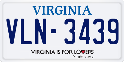 VA license plate VLN3439