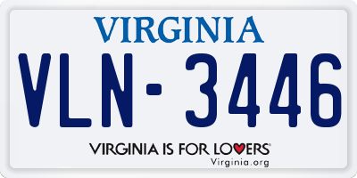 VA license plate VLN3446