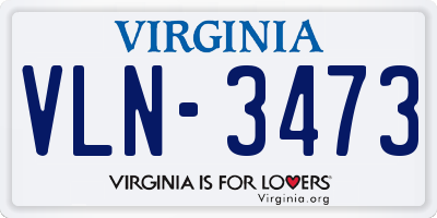 VA license plate VLN3473