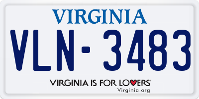 VA license plate VLN3483