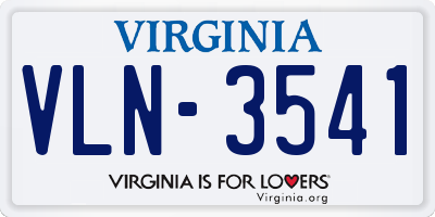 VA license plate VLN3541