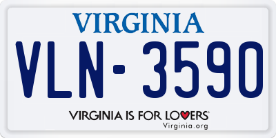 VA license plate VLN3590