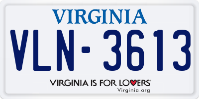 VA license plate VLN3613