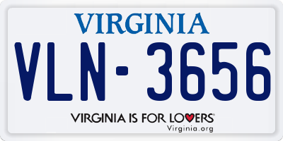 VA license plate VLN3656