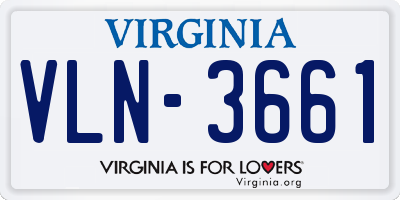 VA license plate VLN3661