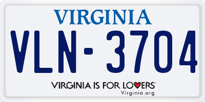 VA license plate VLN3704