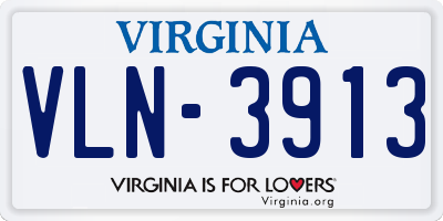 VA license plate VLN3913