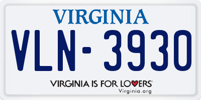 VA license plate VLN3930