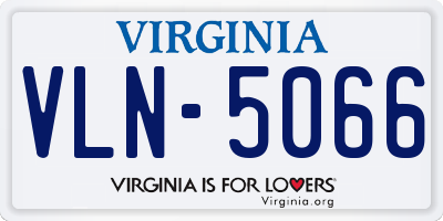 VA license plate VLN5066