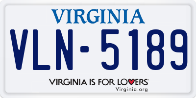 VA license plate VLN5189