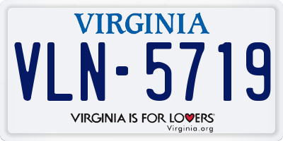 VA license plate VLN5719