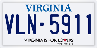 VA license plate VLN5911