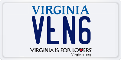 VA license plate VLN6
