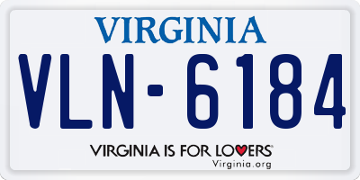 VA license plate VLN6184