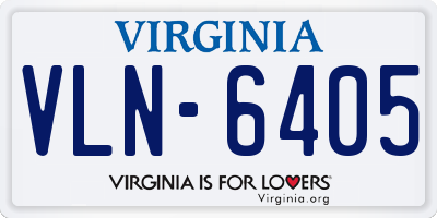 VA license plate VLN6405