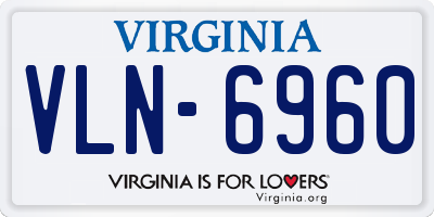 VA license plate VLN6960