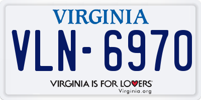 VA license plate VLN6970