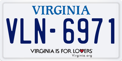 VA license plate VLN6971