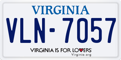 VA license plate VLN7057