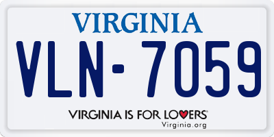 VA license plate VLN7059