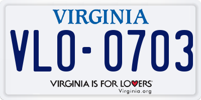 VA license plate VLO0703