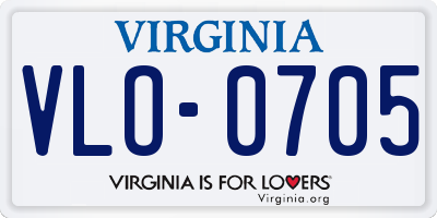 VA license plate VLO0705