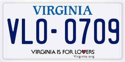 VA license plate VLO0709