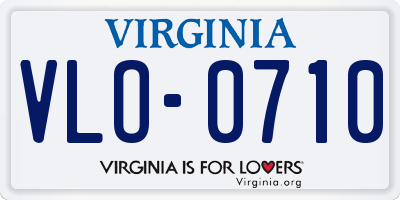 VA license plate VLO0710