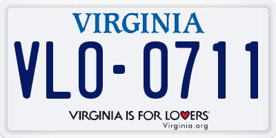 VA license plate VLO0711