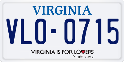 VA license plate VLO0715