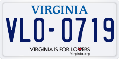 VA license plate VLO0719