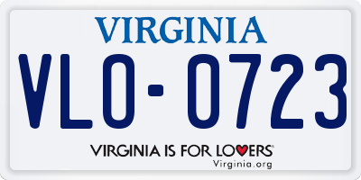 VA license plate VLO0723