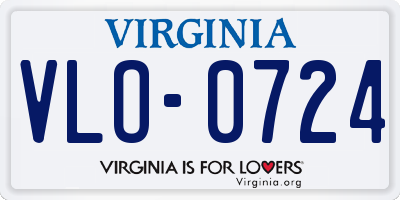 VA license plate VLO0724