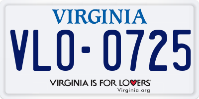 VA license plate VLO0725