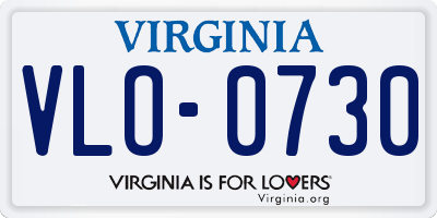 VA license plate VLO0730