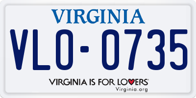 VA license plate VLO0735