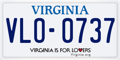 VA license plate VLO0737