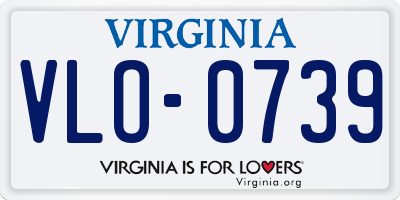 VA license plate VLO0739