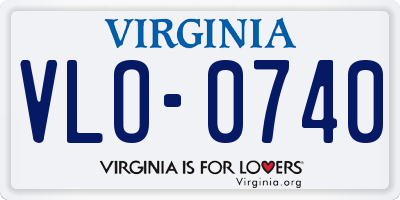 VA license plate VLO0740