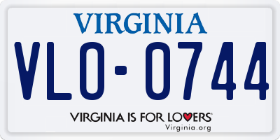 VA license plate VLO0744