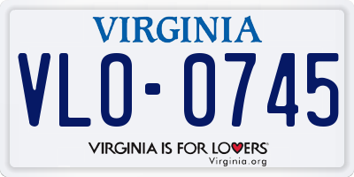 VA license plate VLO0745