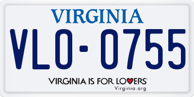 VA license plate VLO0755