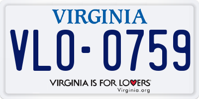 VA license plate VLO0759