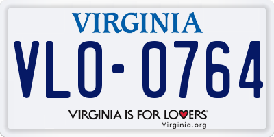 VA license plate VLO0764