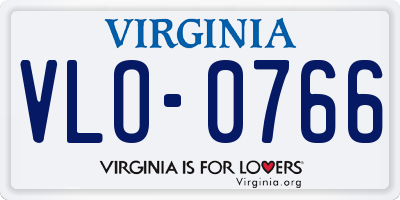 VA license plate VLO0766