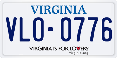 VA license plate VLO0776