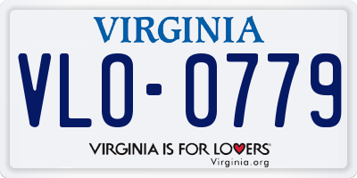 VA license plate VLO0779